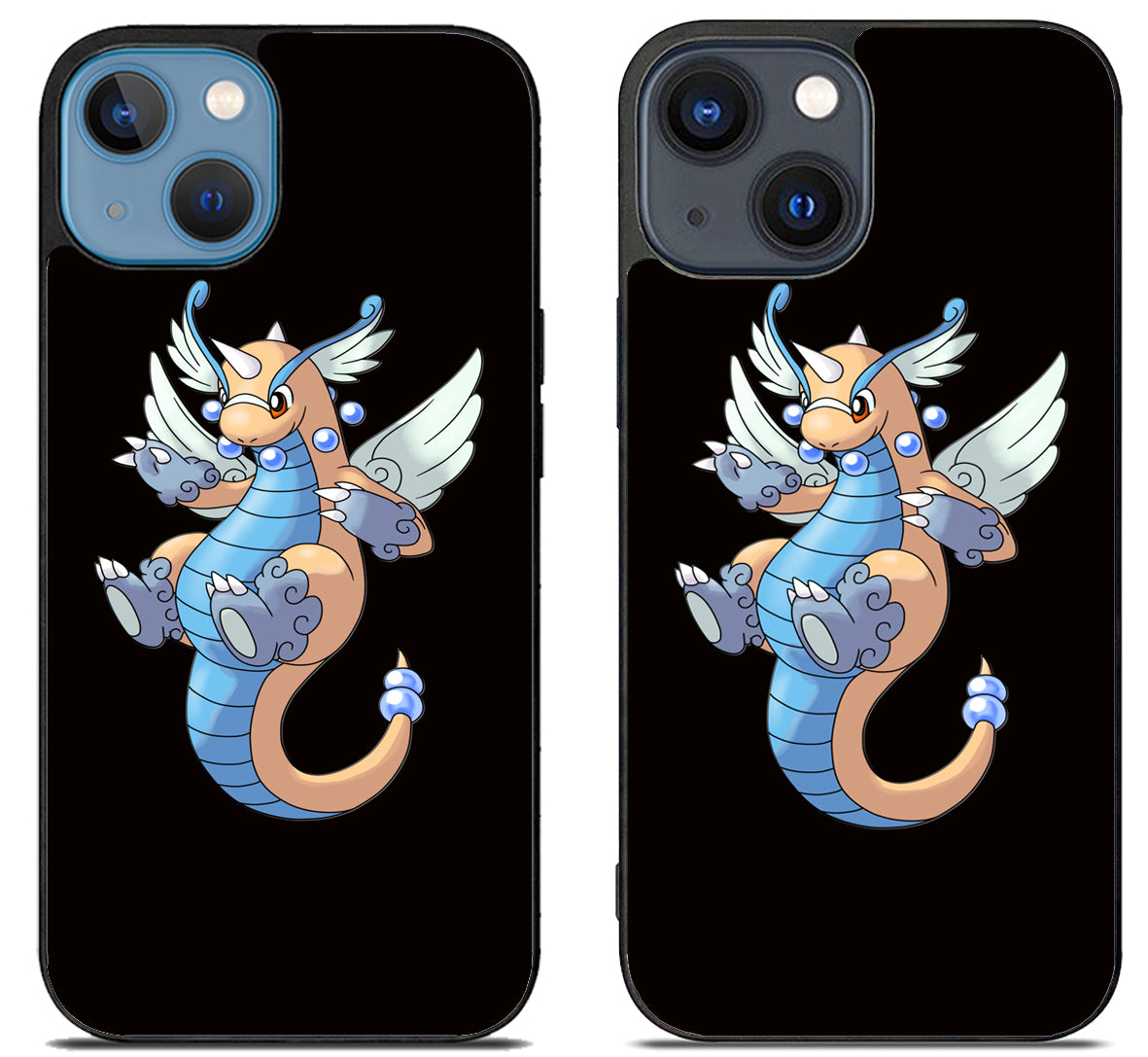 Dragonite Pokemon Black iPhone 15 | iPhone 15 Plus Case