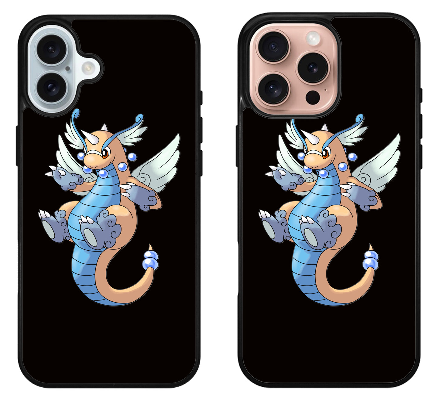Dragonite Pokemon Black iPhone 16 | 16 Plus | 16 Pro | 16 Pro Max Case