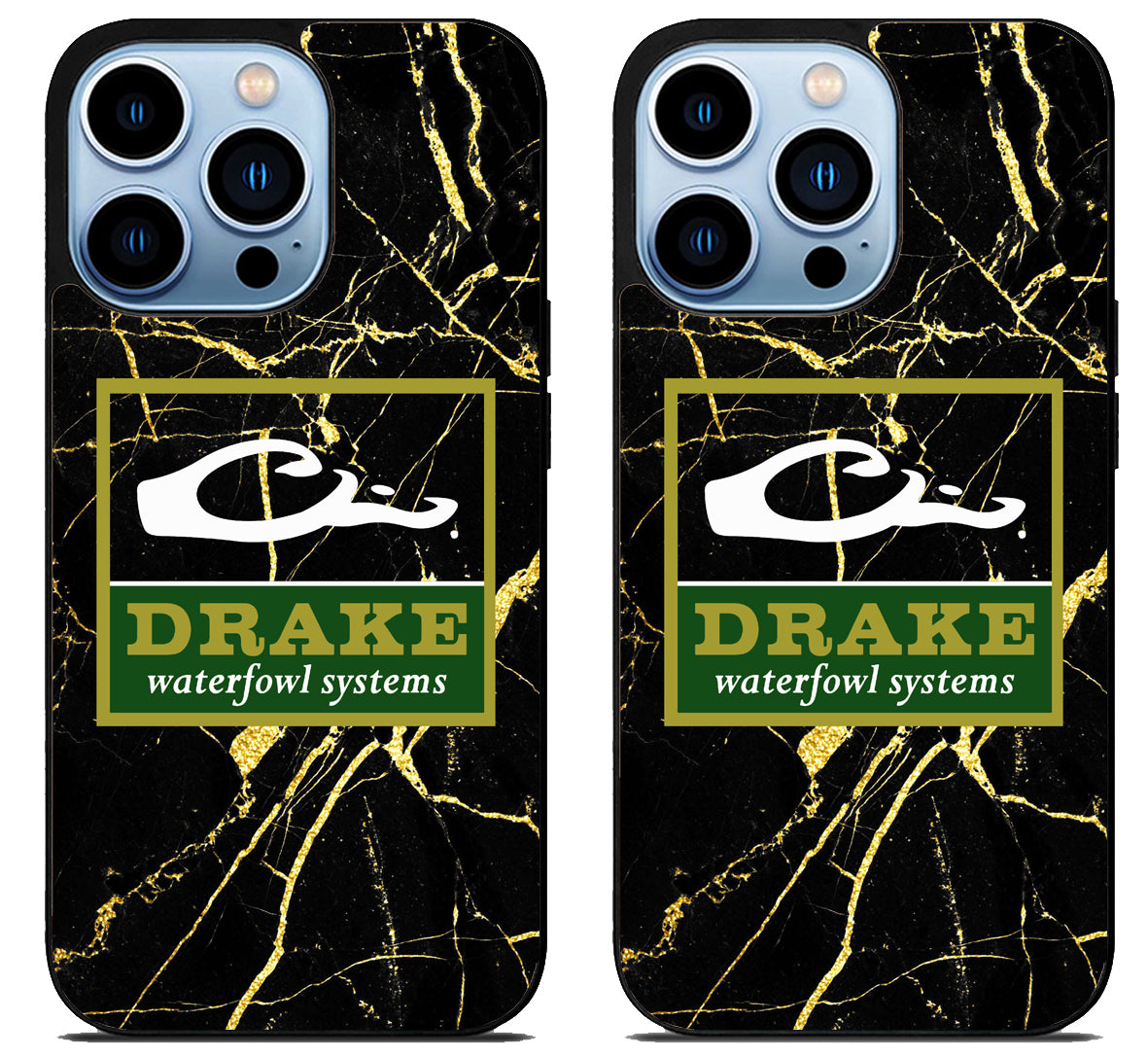 Drake Waterfowl Black Marble iPhone 15 Pro | iPhone 15 Pro Max Case