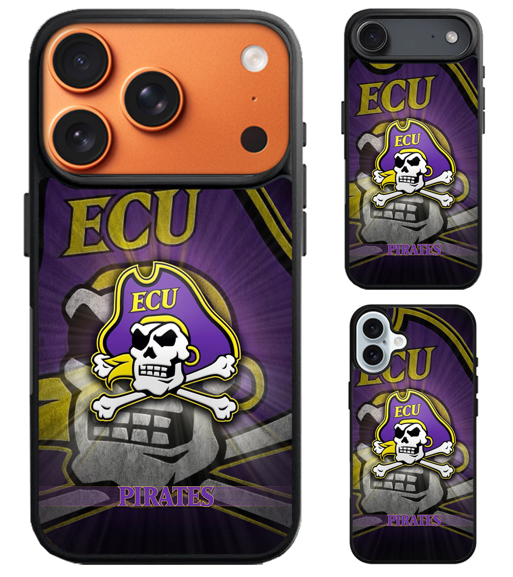 East Carolina Pirates Background iPhone Air | iPhone 17 | 17 Pro | 17 Pro Max Case