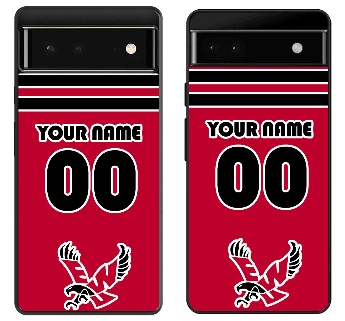 Custom Personalized Eastern Washington Eagles Google Pixel 6 | 6A | 6 Pro Case
