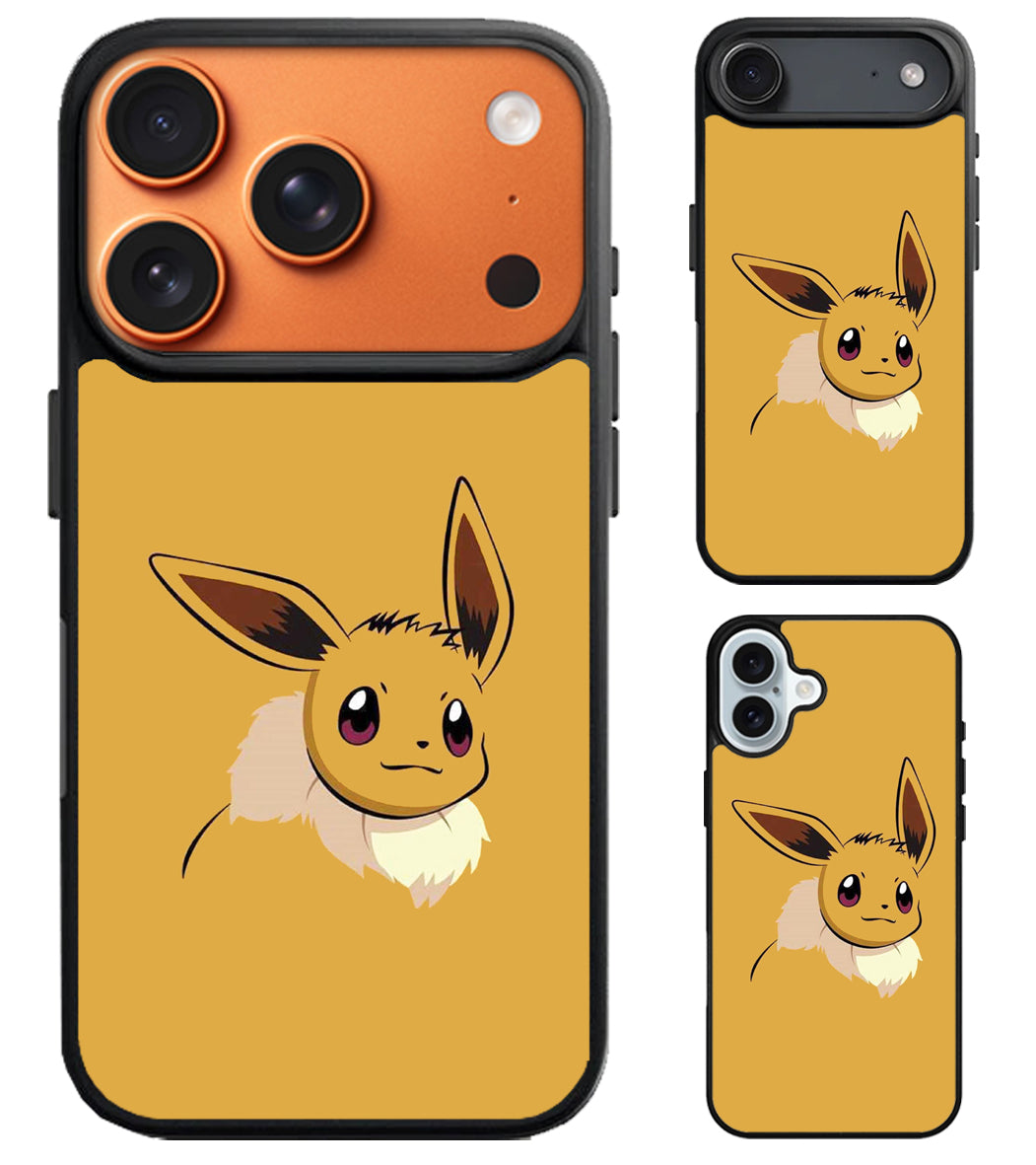 Eevee Pokemon Cover Cute iPhone Air | iPhone 17 | 17 Pro | 17 Pro Max Case