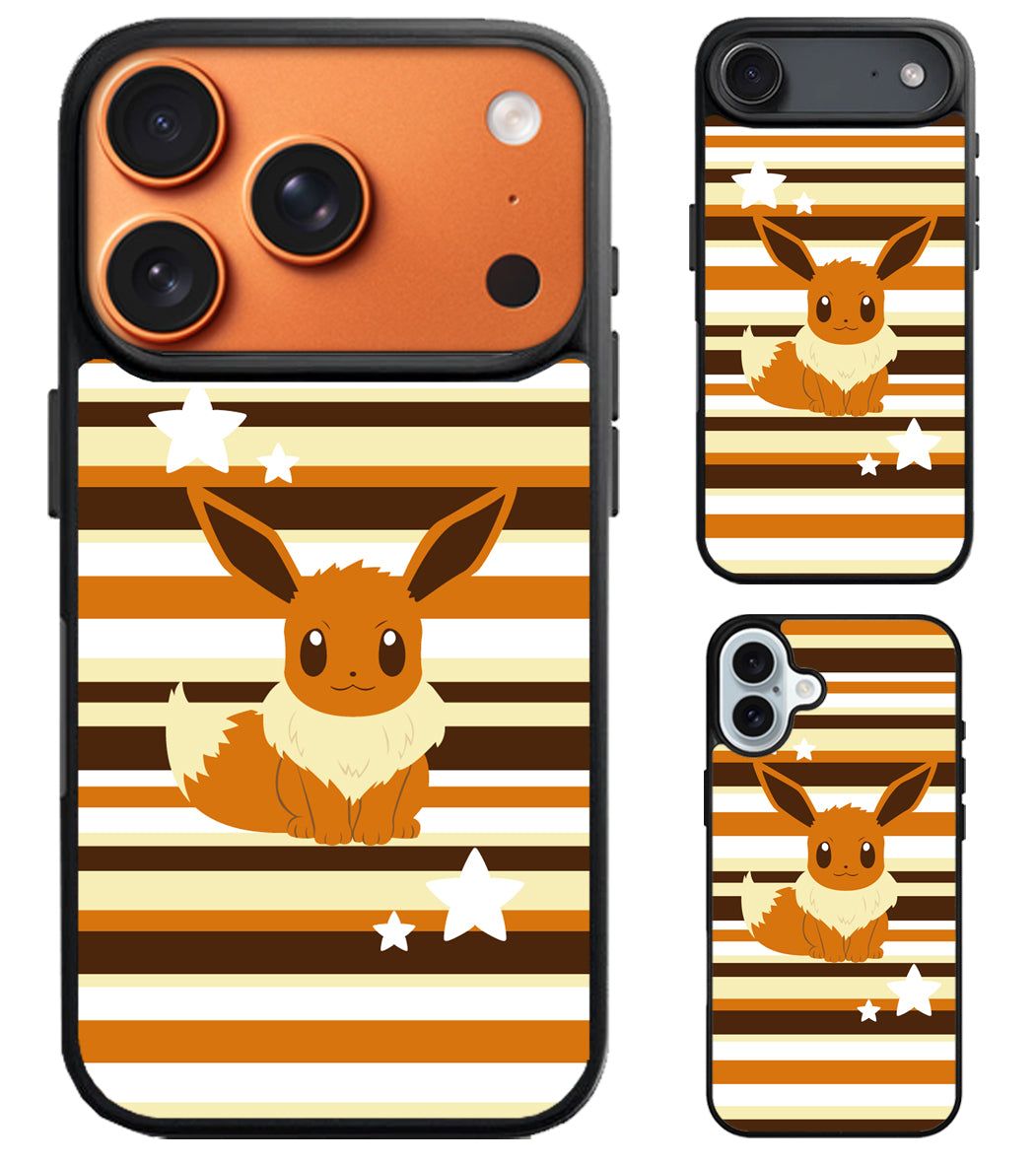 Eevee Pokemon Cute iPhone Air | iPhone 17 | 17 Pro | 17 Pro Max Case