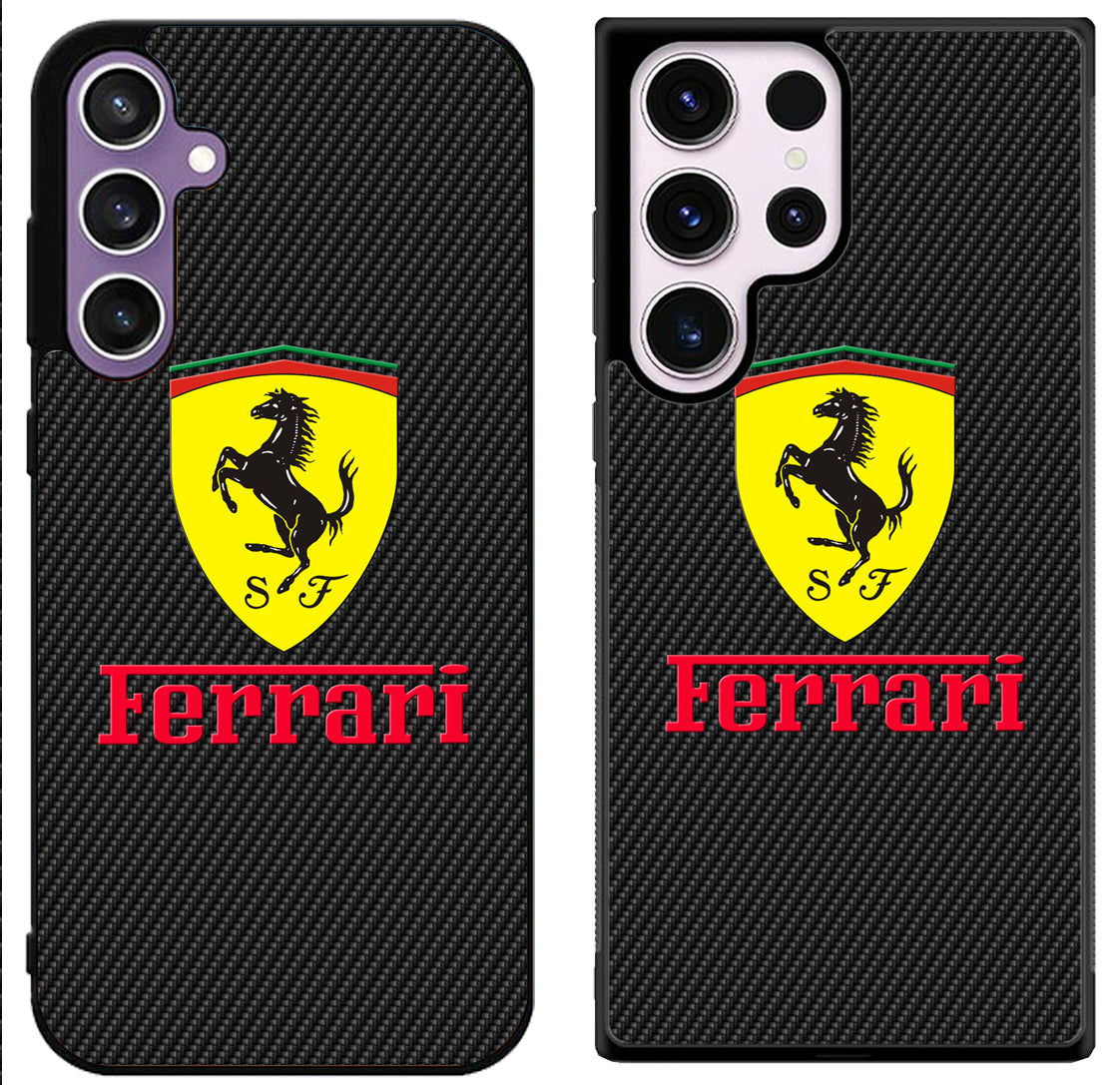 Ferrari Black Carbon Samsung Galaxy S24 | S24+ | S24 Ultra Case