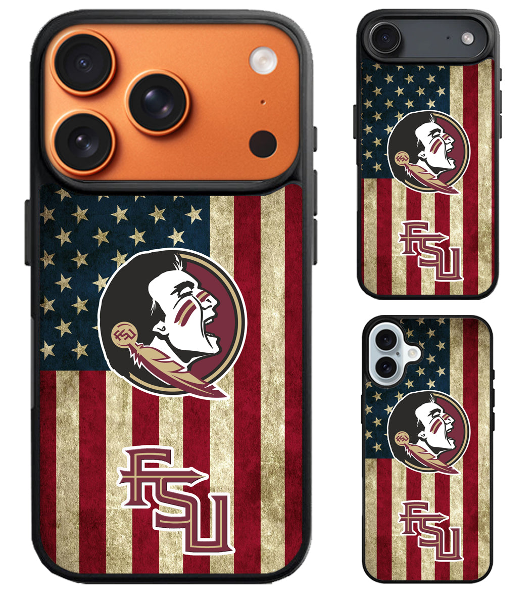 Florida State Seminoles Logo Flag iPhone Air | iPhone 17 | 17 Pro | 17 Pro Max Case