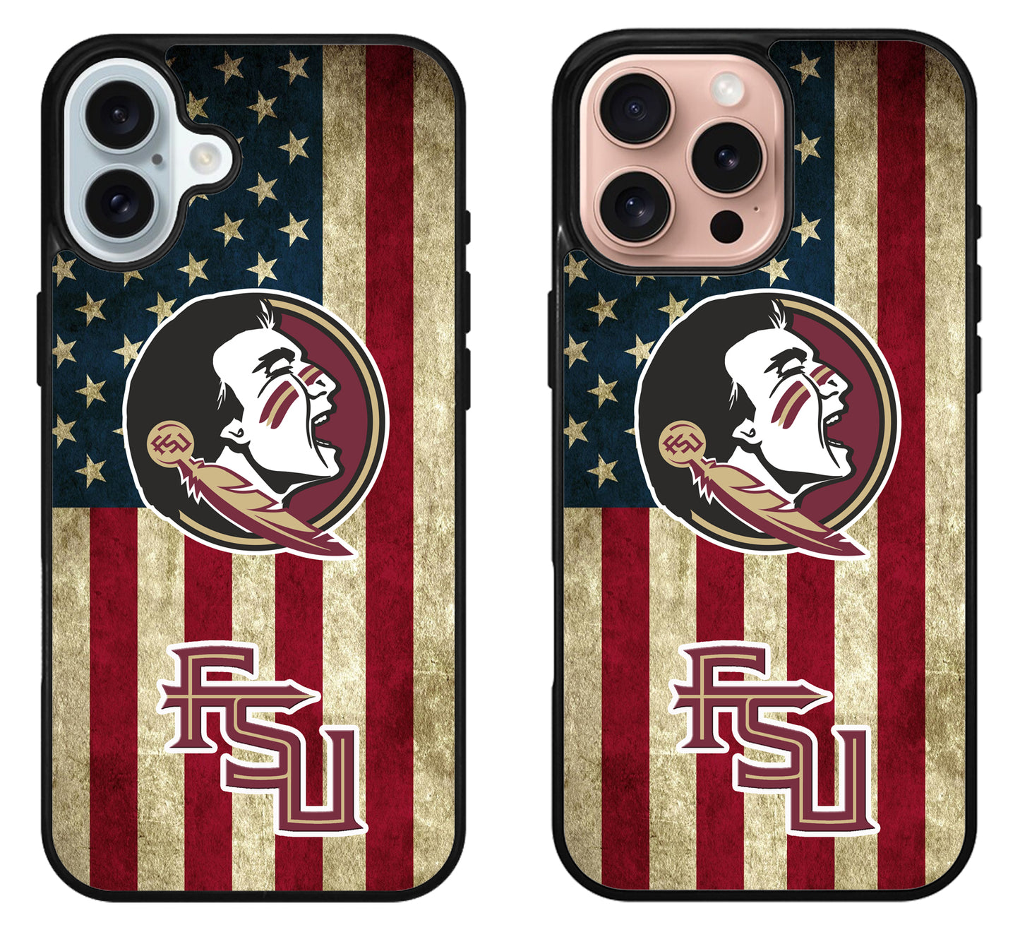 Florida State Seminoles Logo Flag iPhone 16 | 16 Plus | 16 Pro | 16 Pro Max Case