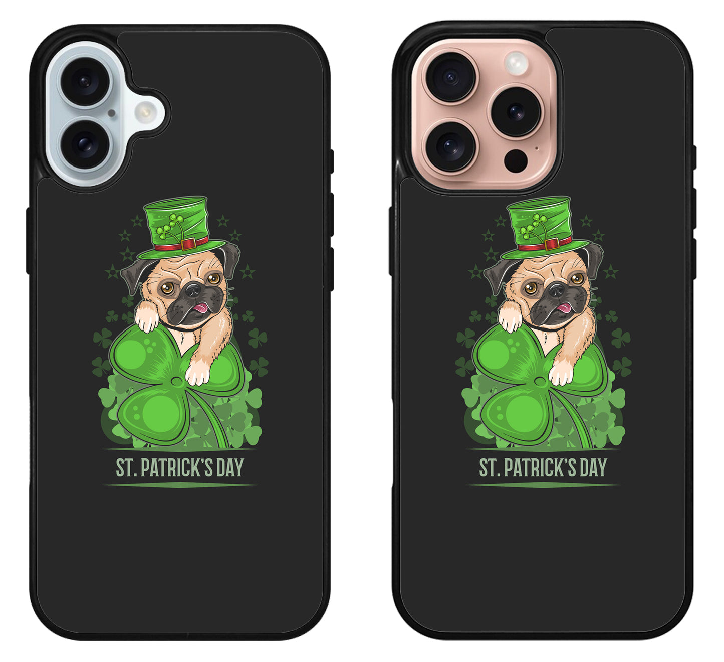 Funny Pug St Patrick’s Day iPhone 16 | 16 Plus | 16 Pro | 16 Pro Max Case