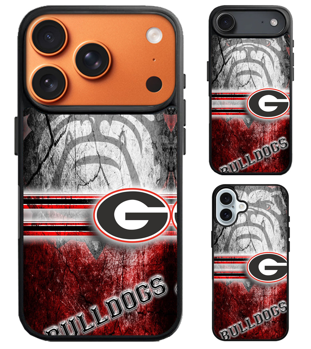 Georgia Bulldogs Logo Background iPhone Air | iPhone 17 | 17 Pro | 17 Pro Max Case