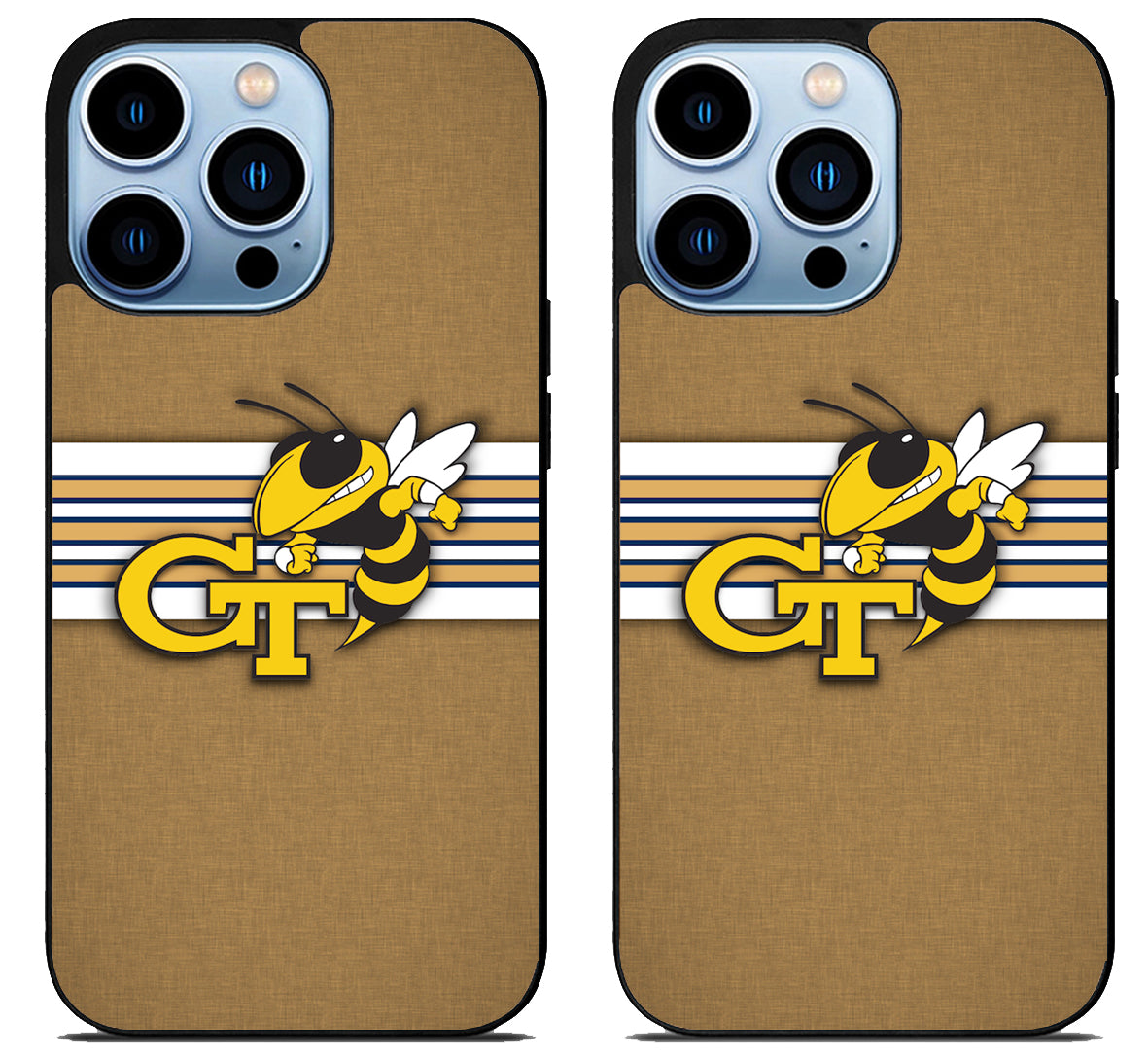 Georgia Tech Yellow Jackets Stripe iPhone 15 Pro | iPhone 15 Pro Max Case