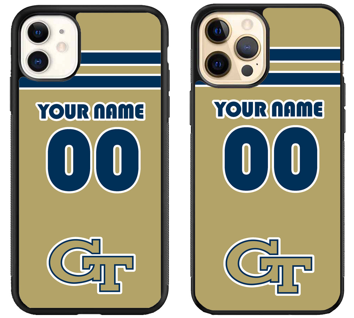 Custom Personalized Georgia Tech Yellow Jackets iPhone 12 | 12 Mini | 12 Pro | 12 Pro Max Case
