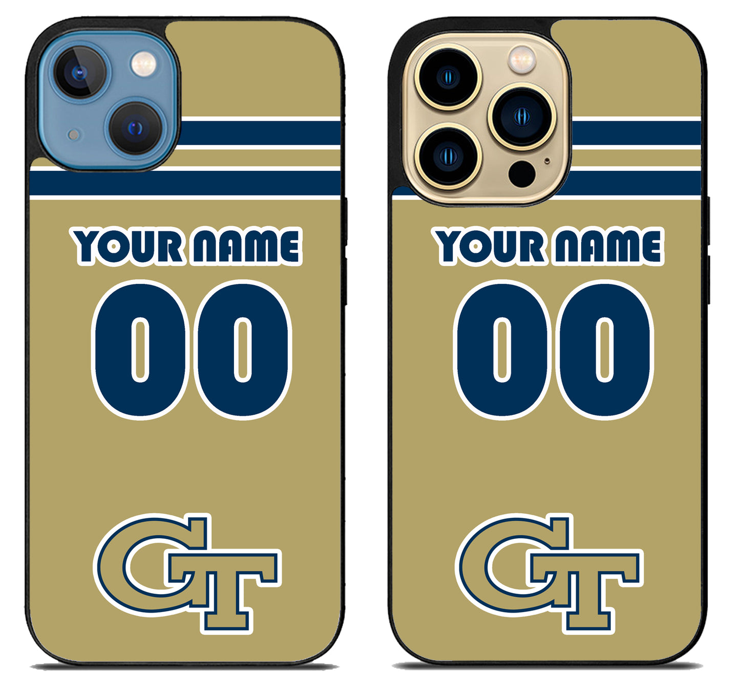 Custom Personalized Georgia Tech Yellow Jackets iPhone 14 | 14 Plus | 14 Pro | 14 Pro Max Case