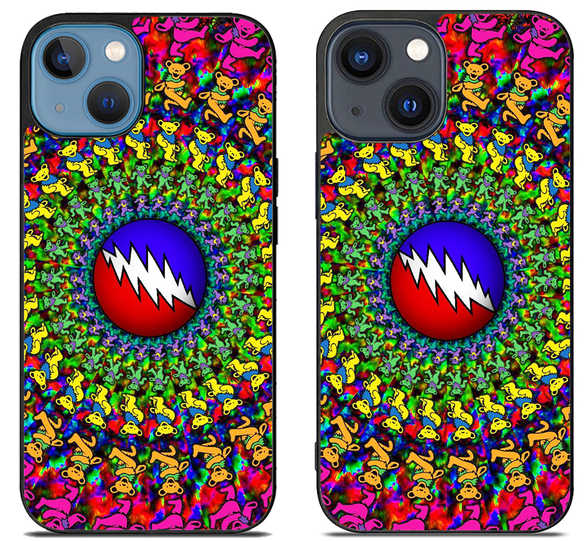 Grateful Dead Bear Fire Collage iPhone 15 | iPhone 15 Plus Case
