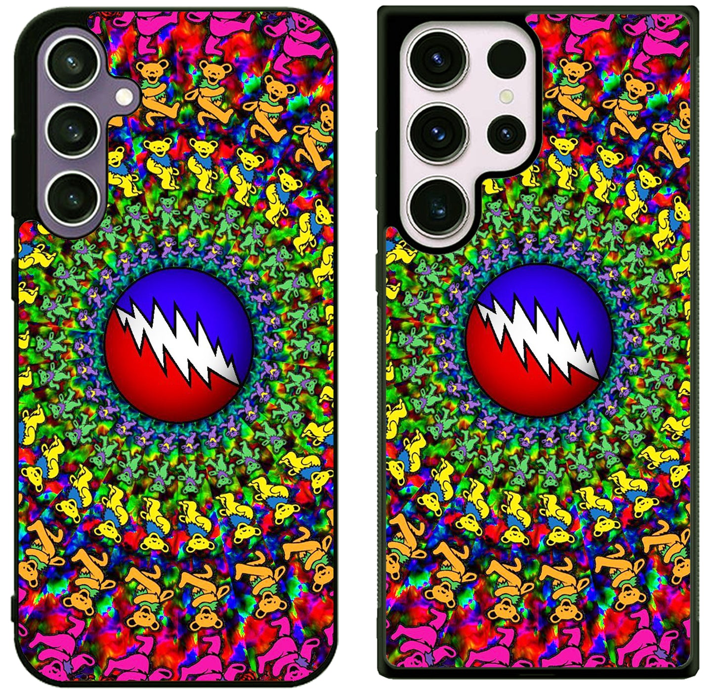 Grateful Dead Bear Fire Collage Samsung Galaxy S25 | S25 Edge | S25 FE | S25 Plus | S25 Ultra Case