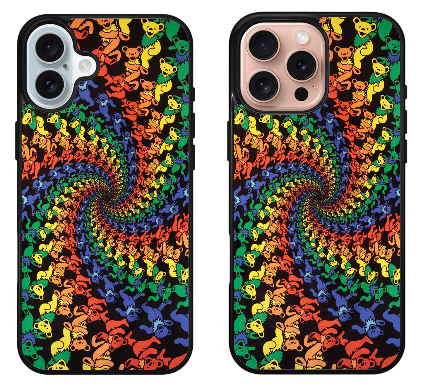 Grateful dead Bear Tie Dye Rainbow iPhone 16 | 16 Plus | 16 Pro | 16 Pro Max Case