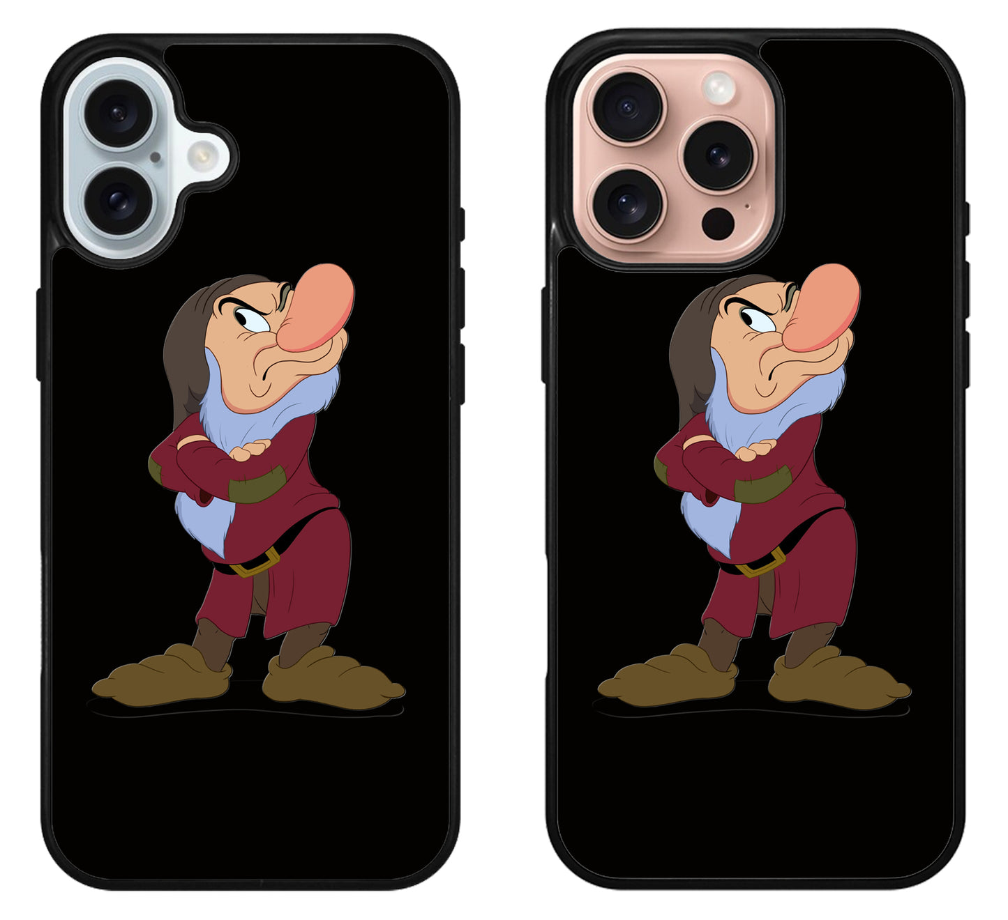 Grumpy Snow White Stylish iPhone 16 | 16 Plus | 16 Pro | 16 Pro Max Case