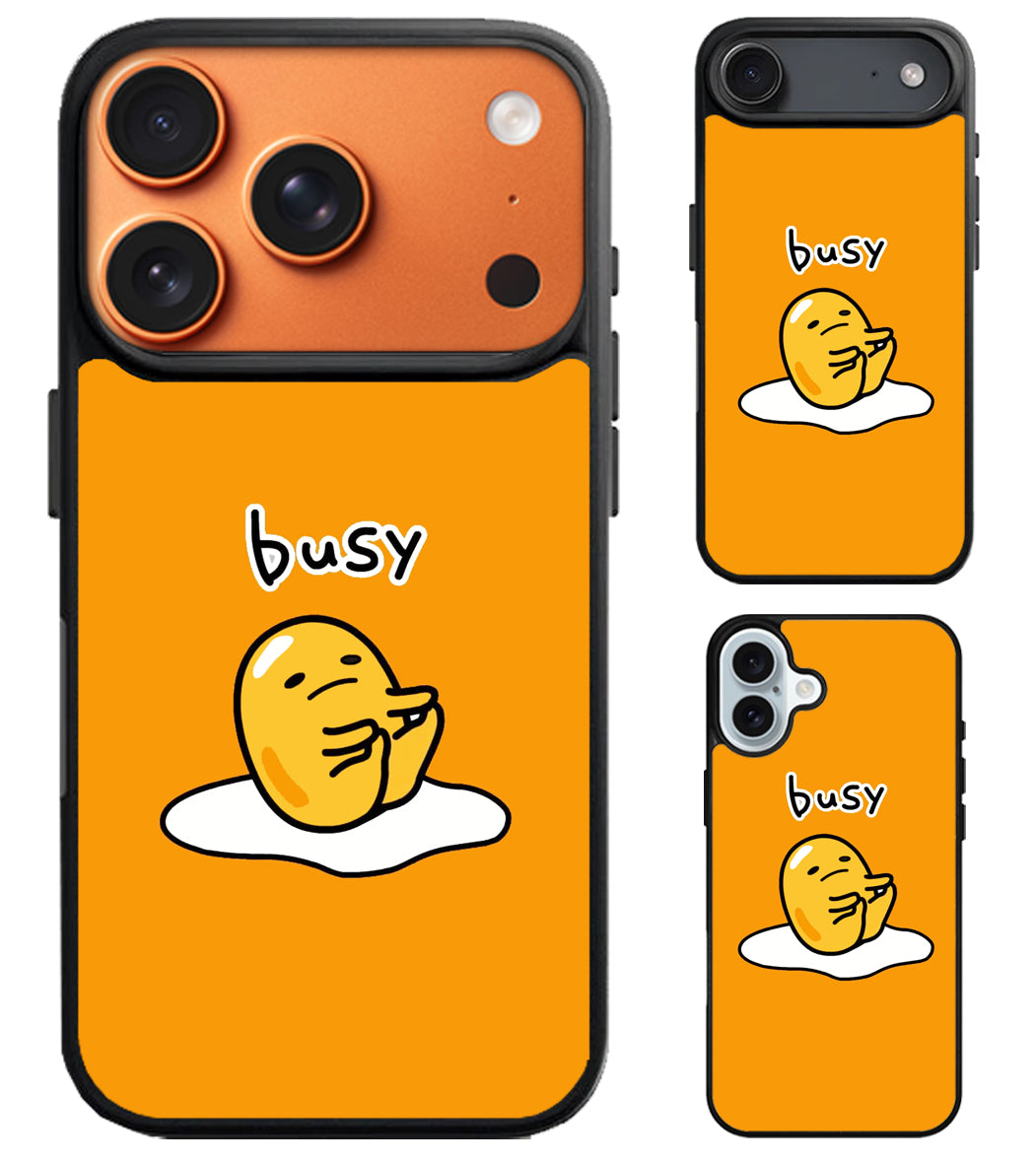 Gudetama Busy iPhone Air | iPhone 17 | 17 Pro | 17 Pro Max Case