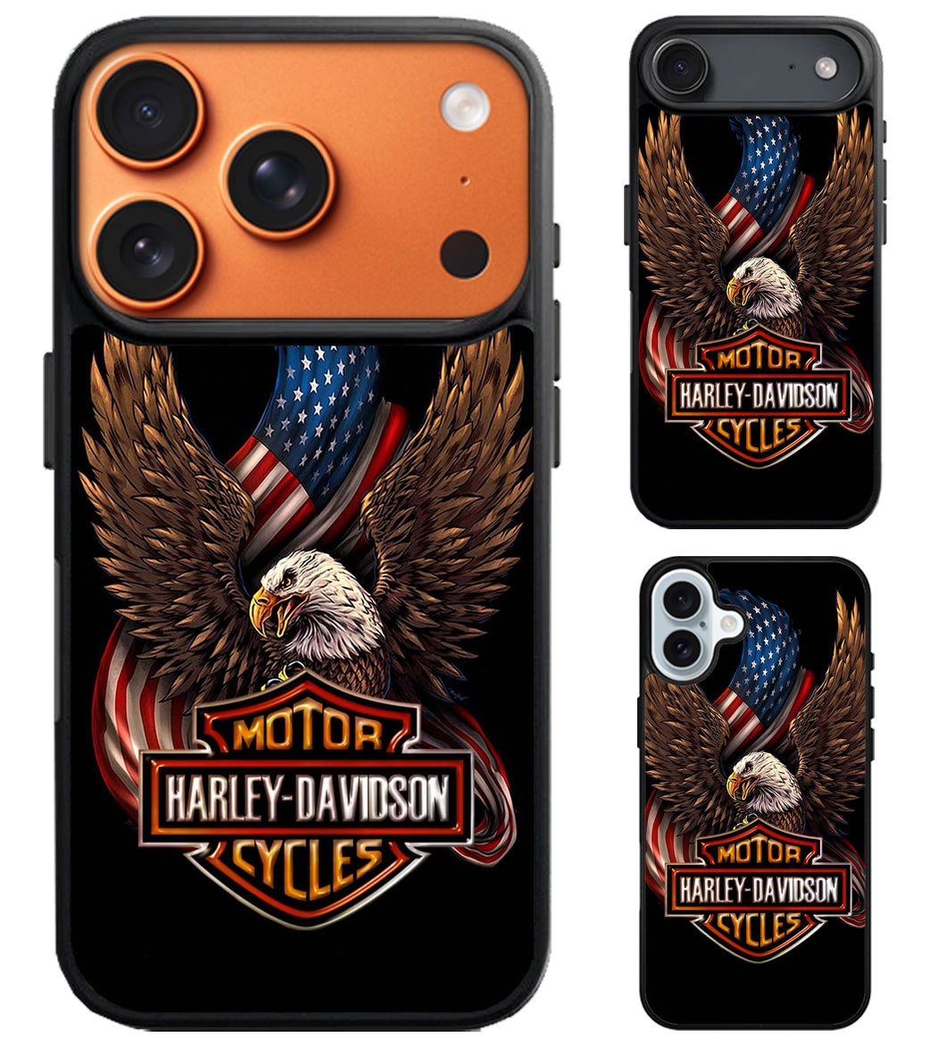 Harley Davidson Logo Eagle Flag iPhone Air | iPhone 17 | 17 Pro | 17 Pro Max Case