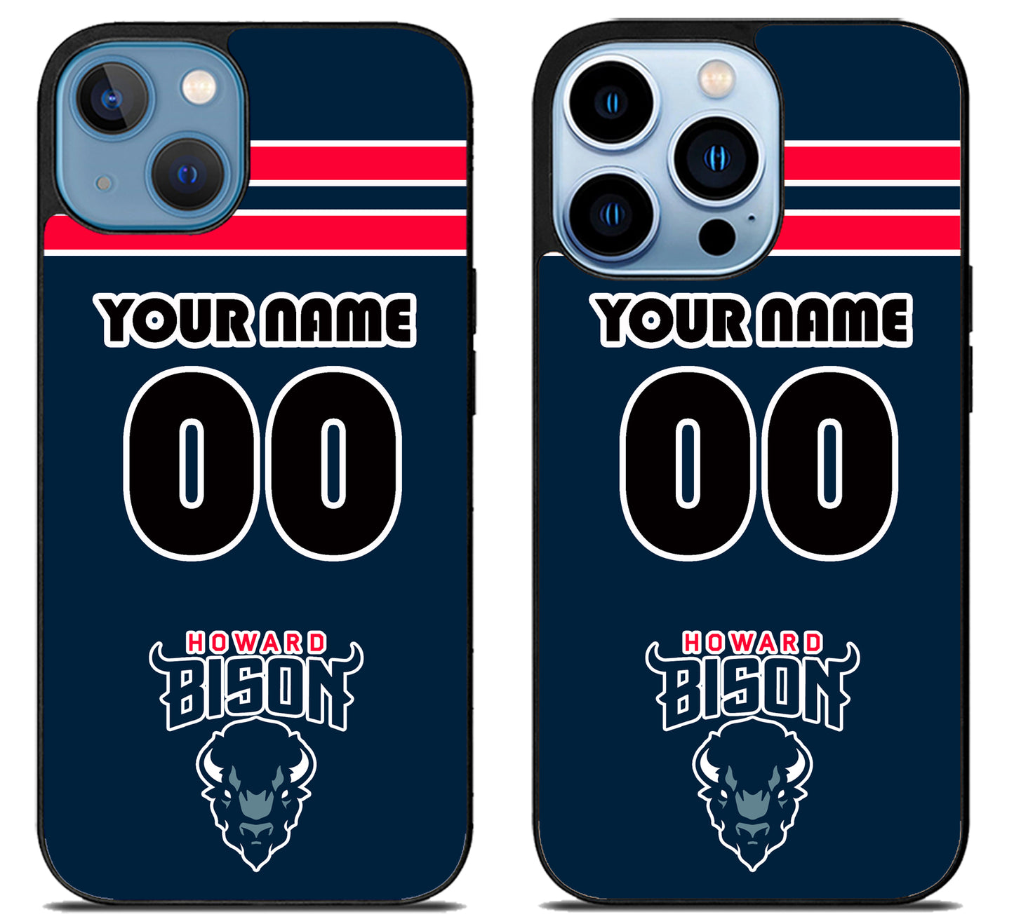 Custom Personalized Howard Bison iPhone 13 | 13 Mini | 13 Pro | 13 Pro Max Case
