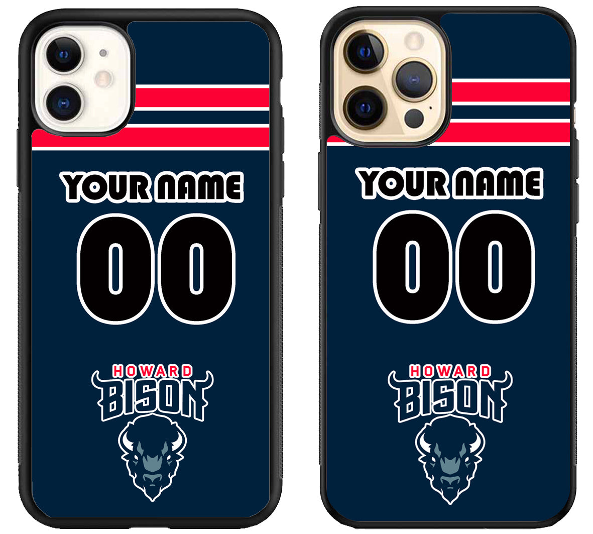 Custom Personalized Howard Bison iPhone 12 | 12 Mini | 12 Pro | 12 Pro Max Case