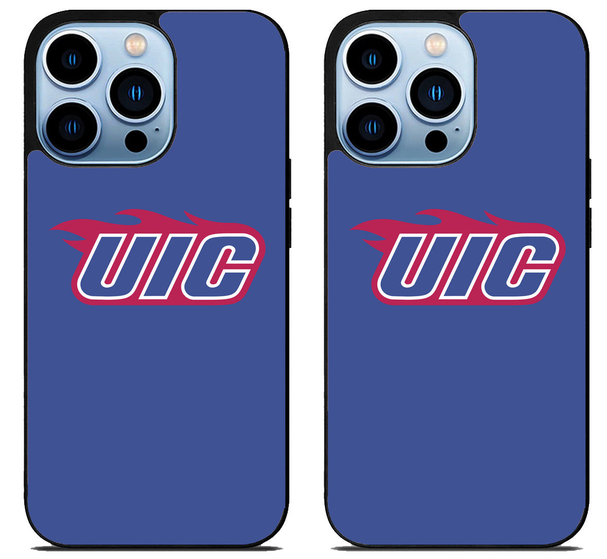 Illinois Chicago Flames Blue iPhone 15 Pro | iPhone 15 Pro Max Case