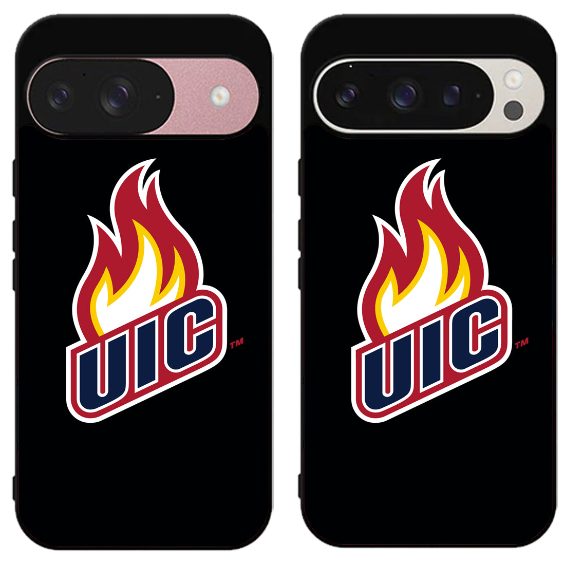 Illinois Chicago Flames Logo Google Pixel 9 | 9 Pro | 9 Pro XL Case