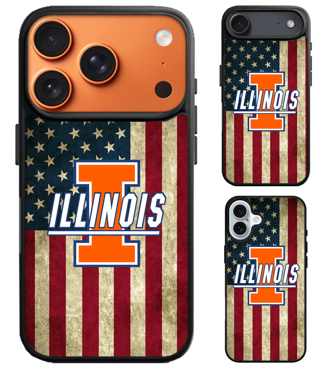 Illinois Fighting Illini Flag iPhone Air | iPhone 17 | 17 Pro | 17 Pro Max Case
