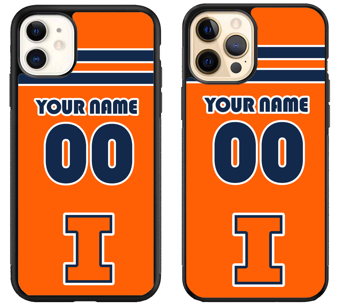 Custom Personalized Illinois Fighting Illini iPhone 12 | 12 Mini | 12 Pro | 12 Pro Max Case