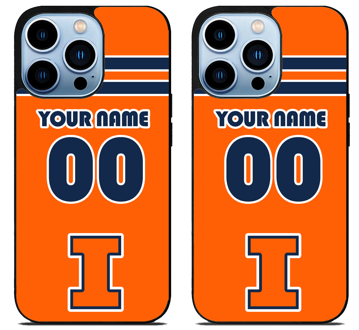 Custom Personalized Illinois Fighting Illini iPhone 15 Pro | iPhone 15 Pro Max Case