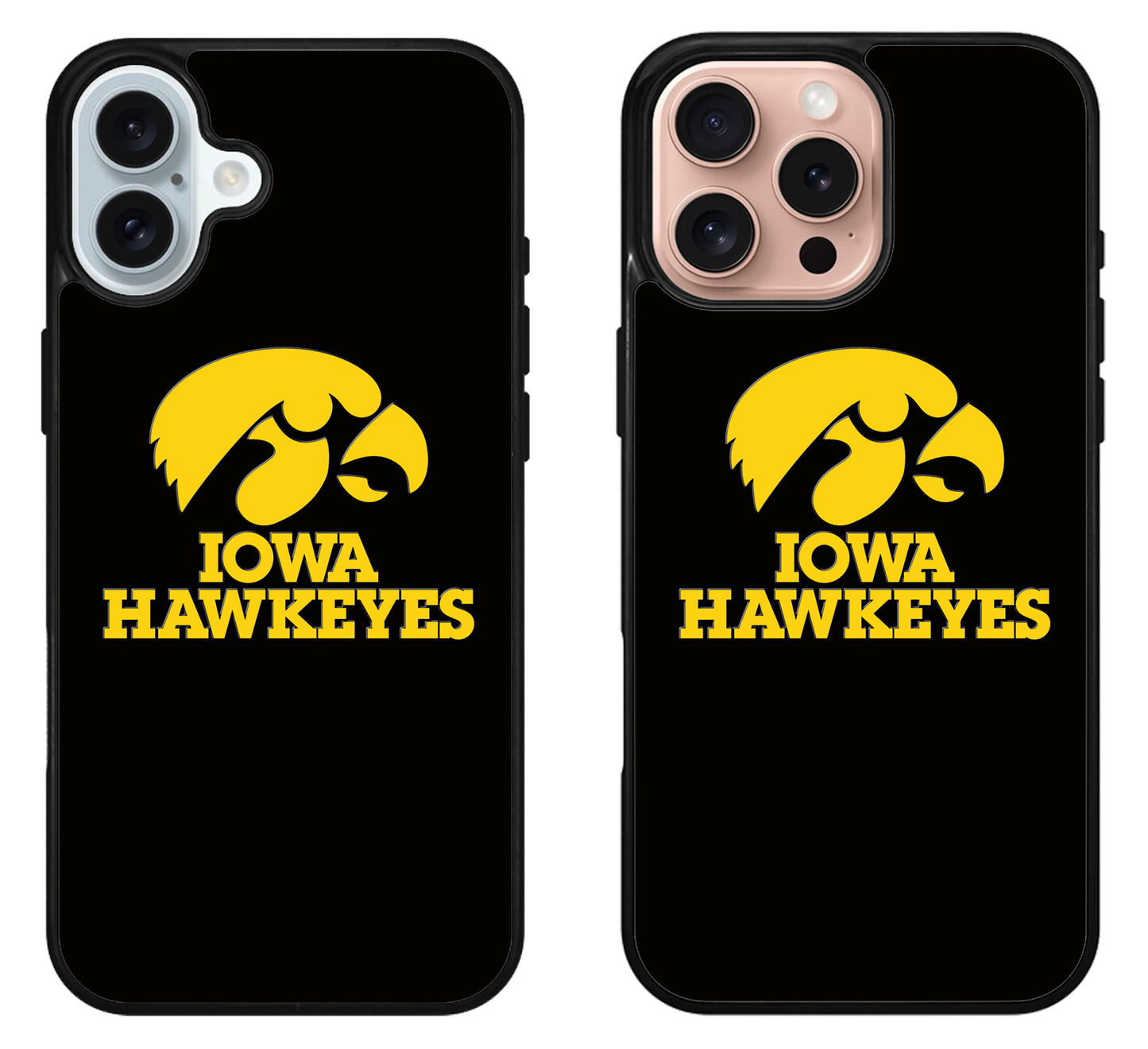 Iowa Hawkeyes Black iPhone 16 | 16 Plus | 16 Pro | 16 Pro Max Case