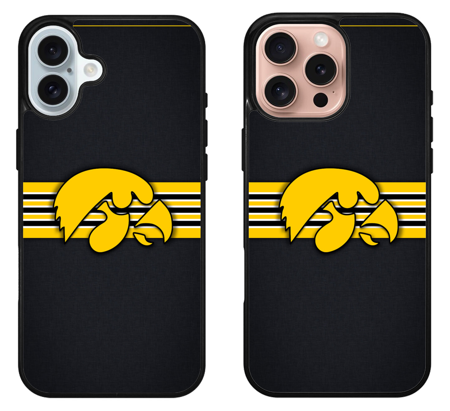 Iowa Hawkeyes Color Stripe iPhone 16 | 16 Plus | 16 Pro | 16 Pro Max Case