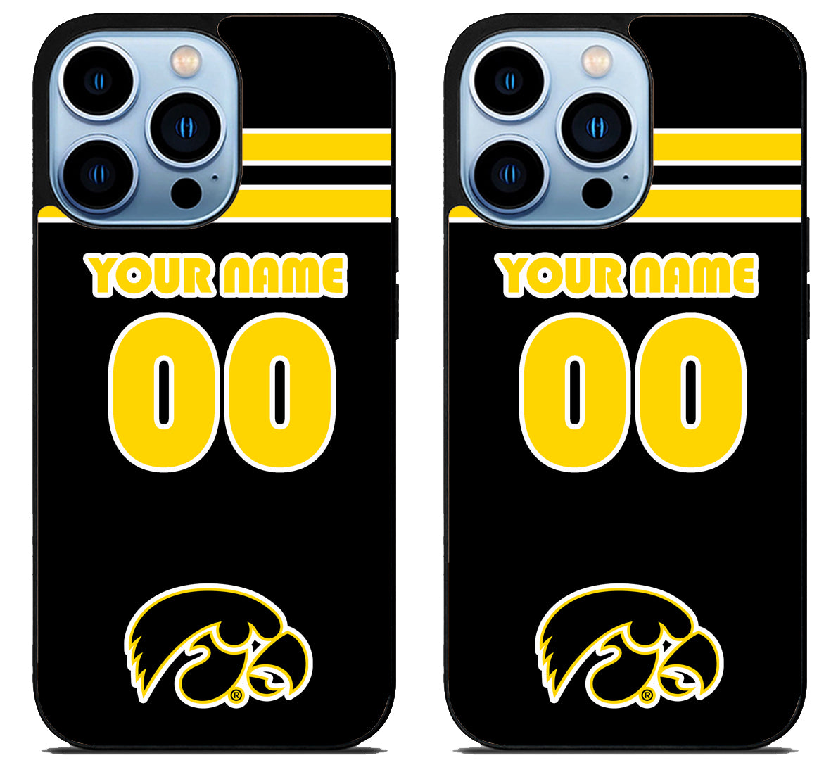 Custom Personalized Iowa Hawkeyes iPhone 15 Pro | iPhone 15 Pro Max Case