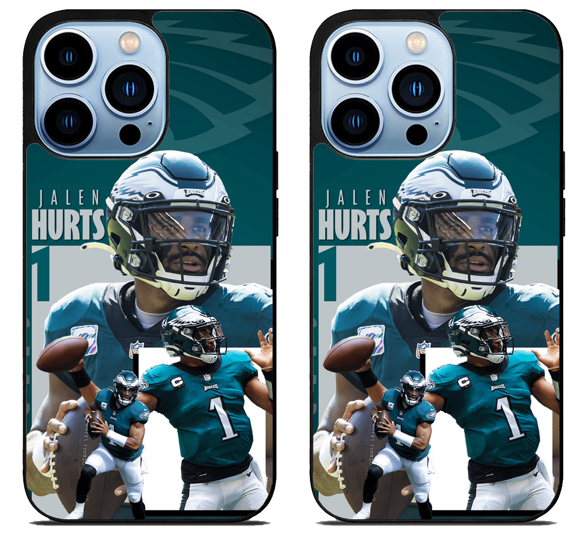 Jalen Hurts Philadelphia Eagles Collage iPhone 15 Pro | iPhone 15 Pro Max Case