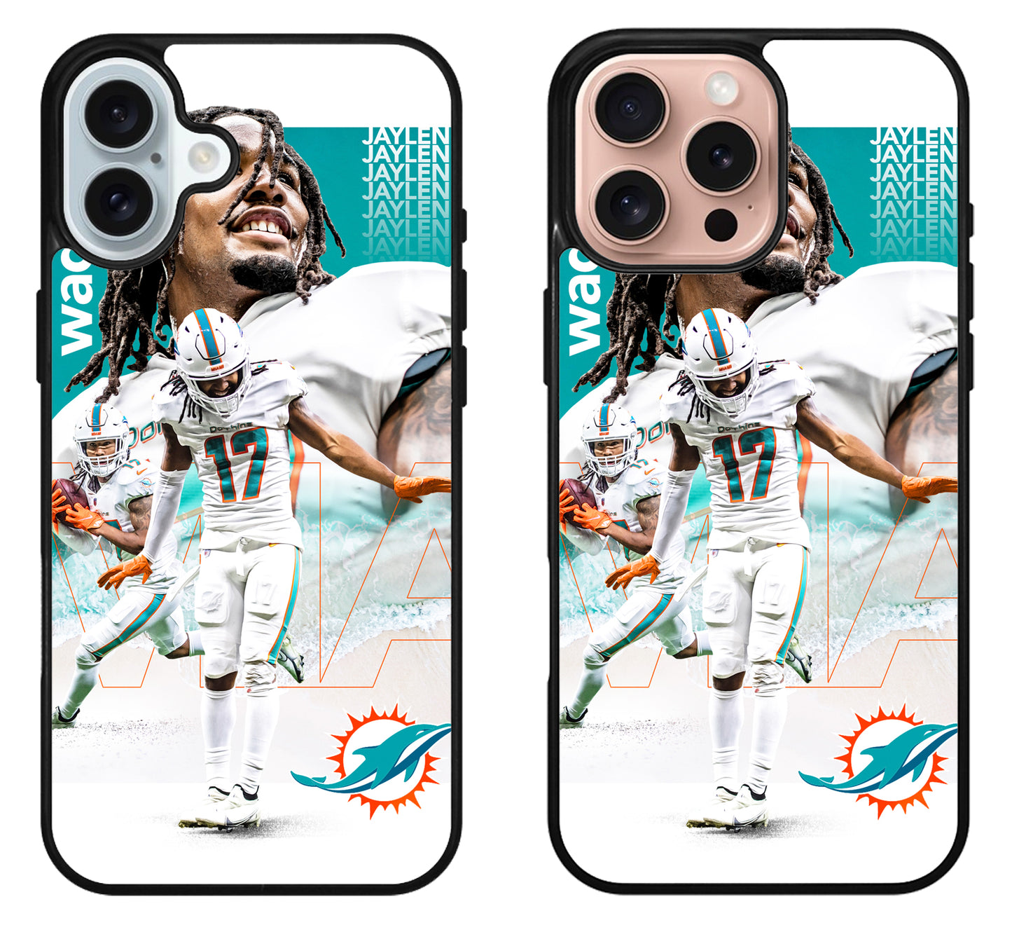 Jaylen Waddle Miami Dolphins Style iPhone 16 | 16 Plus | 16 Pro | 16 Pro Max Case