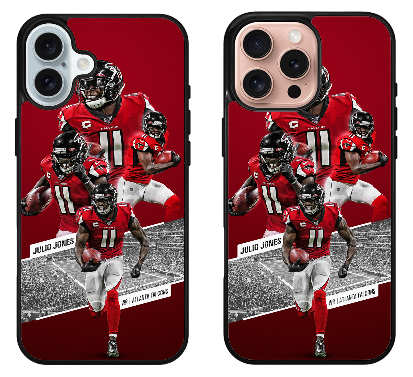 Julio Jones Collage Atlanta Falcons iPhone 16 | 16 Plus | 16 Pro | 16 Pro Max Case