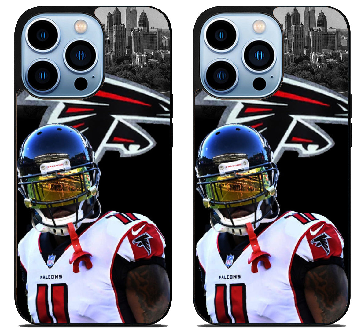 Julio Jones Falcons Background iPhone 15 Pro | iPhone 15 Pro Max Case