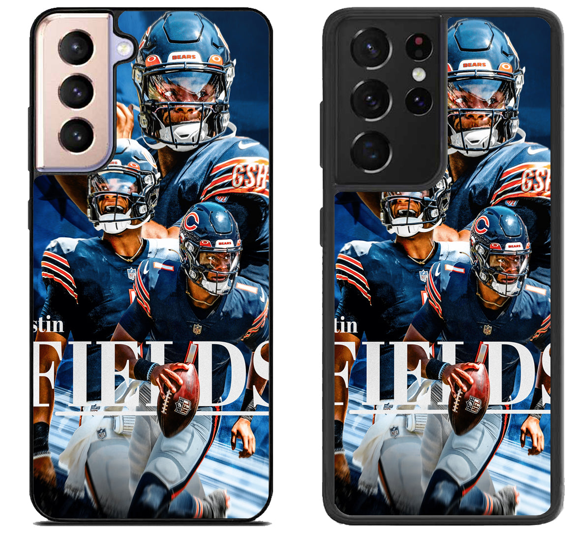 Justin Fields Chicago Bears Collage Samsung Galaxy S21 | S21 FE | S21+ | S21 Ultra Case