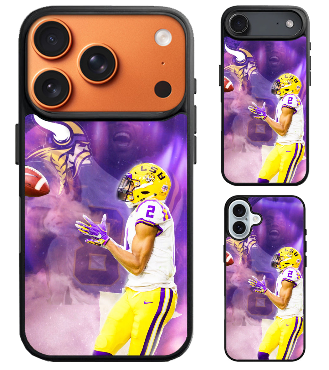 Justin Jefferson Minnesota Vikings Artwork iPhone Air | iPhone 17 | 17 Pro | 17 Pro Max Case