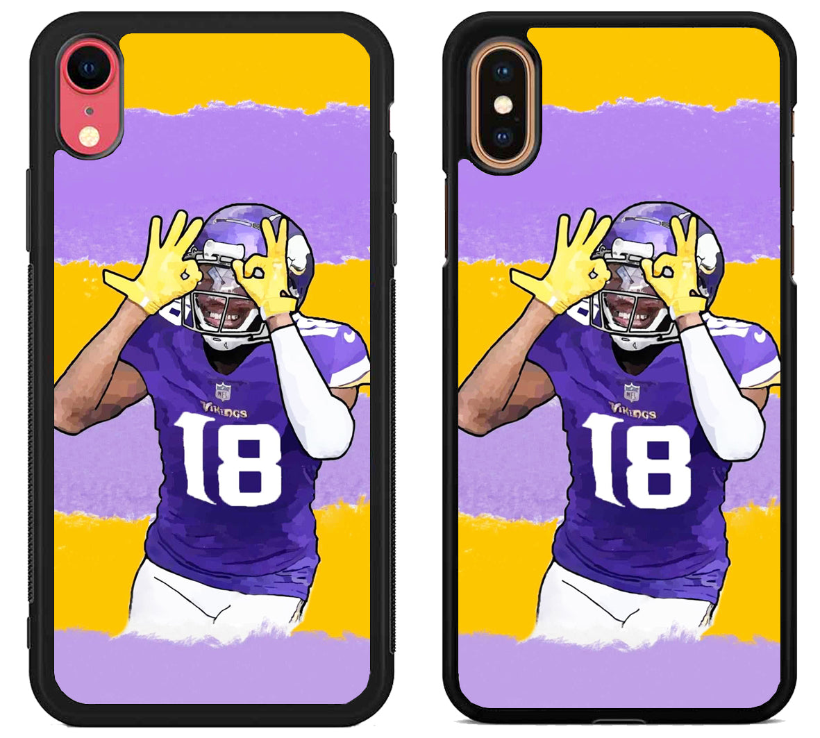 Justin Jefferson Minnesota Vikings Colorfull iPhone X | Xs | Xr | Xs Max Case