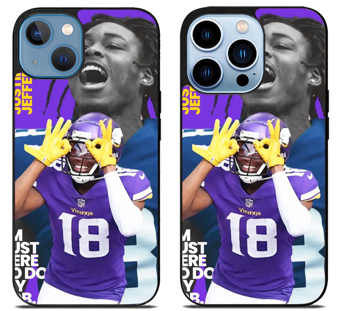 Justin Jefferson Minnesota Vikings Cover iPhone 13 | 13 Mini | 13 Pro | 13 Pro Max Case