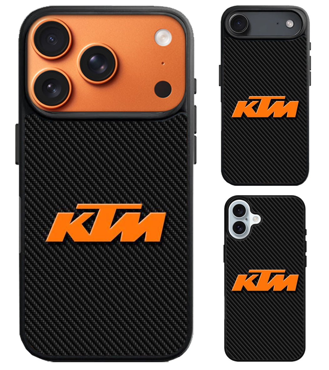 KTM logo Black Carbon iPhone Air | iPhone 17 | 17 Pro | 17 Pro Max Case