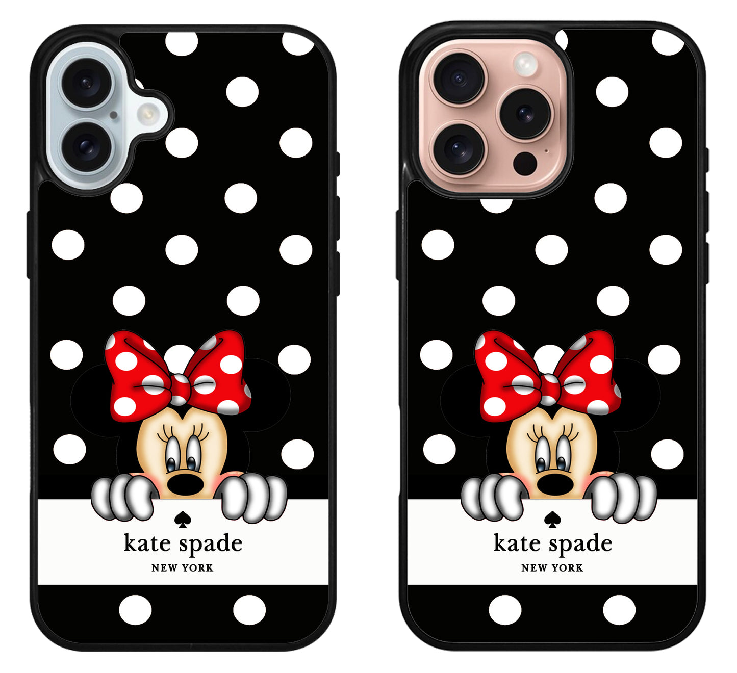 Kate Spade Black Minnie Mouse iPhone 16 | 16 Plus | 16 Pro | 16 Pro Max Case