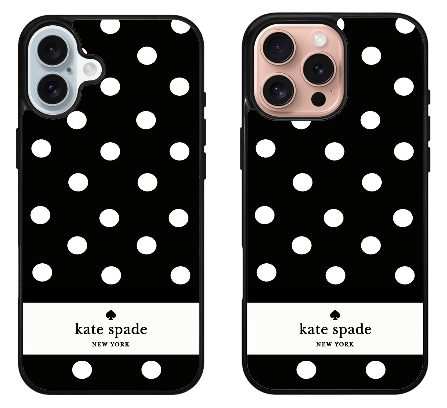 Kate Spade Black Polkadot iPhone 16 | 16 Plus | 16 Pro | 16 Pro Max Case