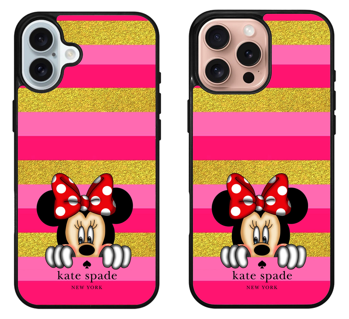 Kate Spade Striped Minnie Mouse iPhone 16 | 16 Plus | 16 Pro | 16 Pro Max Case