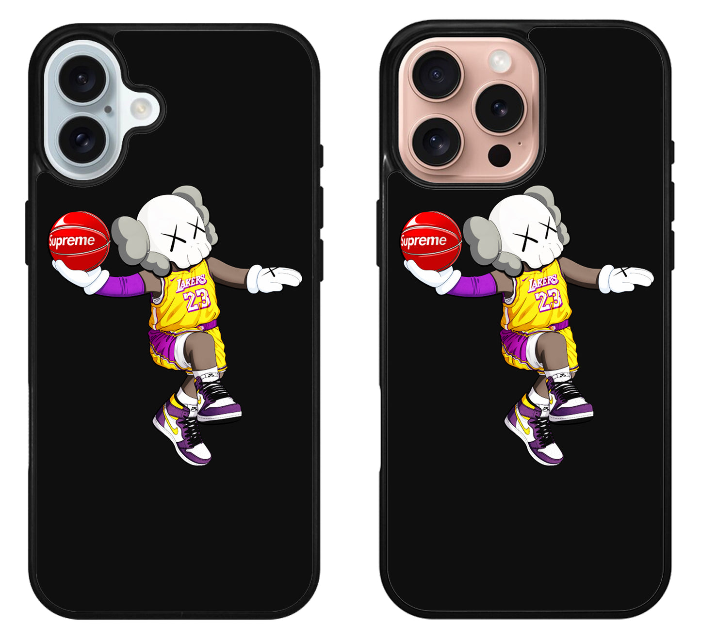 Kaws LA Lakers Jumpman iPhone 16 | 16 Plus | 16 Pro | 16 Pro Max Case