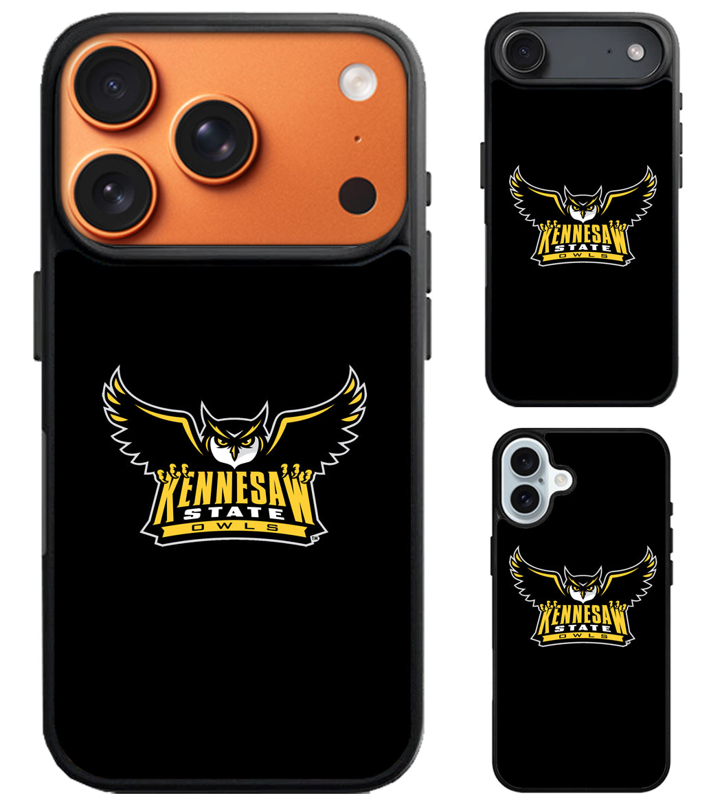 Kennesaw State Owls Black Cover iPhone Air | iPhone 17 | 17 Pro | 17 Pro Max Case