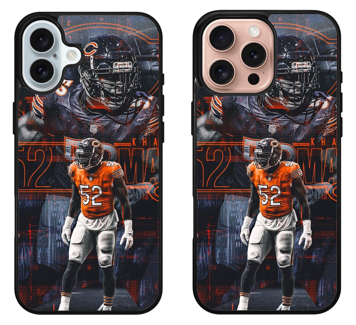 Khalil Mack Chicago Bears Background iPhone 16 | 16 Plus | 16 Pro | 16 Pro Max Case