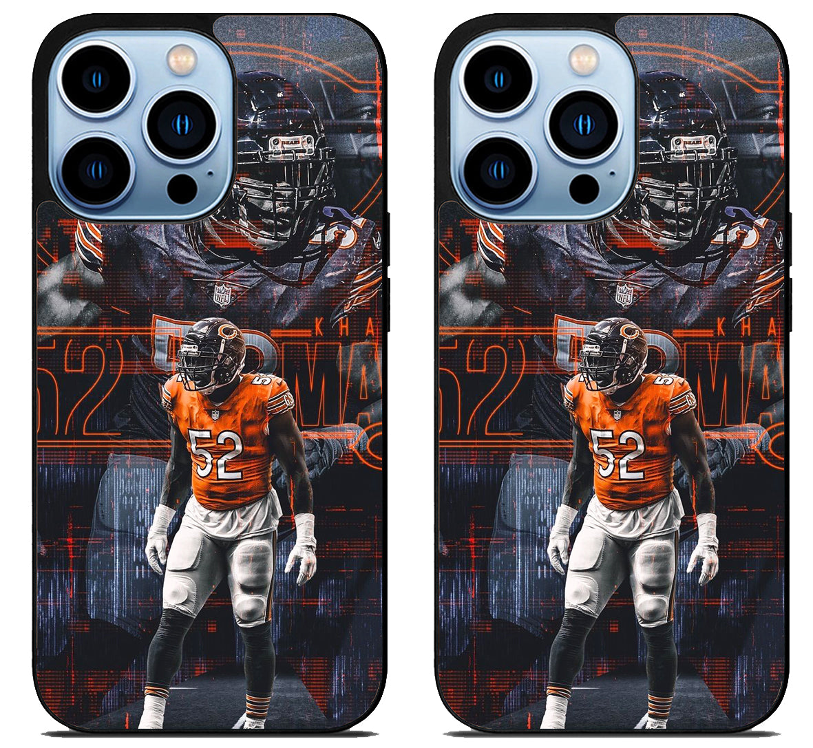 Khalil Mack Chicago Bears Background iPhone 15 Pro | iPhone 15 Pro Max Case