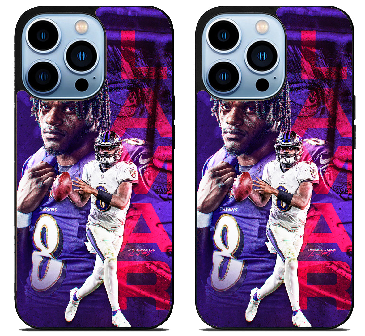 Lamar Jackson Baltimore Ravens Sign iPhone 15 Pro | iPhone 15 Pro Max Case
