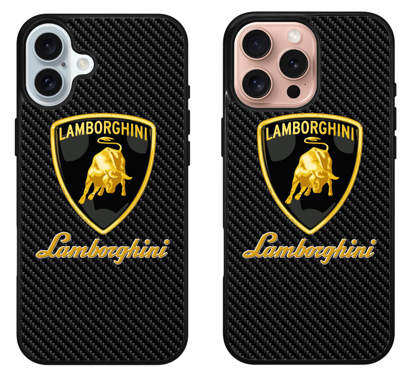 Lamborghini Logo Carbon iPhone 16 | 16 Plus | 16 Pro | 16 Pro Max Case