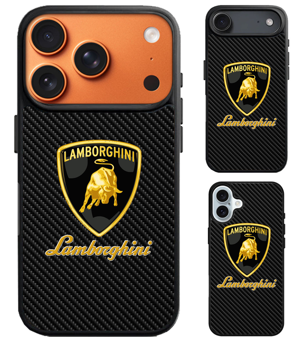Lamborghini Logo Carbon iPhone Air | iPhone 17 | 17 Pro | 17 Pro Max Case